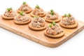 tuna salad with cracker Royalty Free Stock Photo