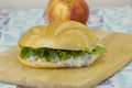 Tuna salad croissant sandwich