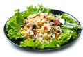 Tuna salad with rice and vegetables Royalty Free Stock Photo