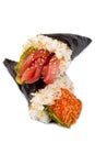 Tuna and salmon sushi cone Royalty Free Stock Photo