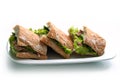 Tuna sandwiches with lettuce