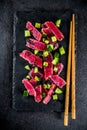 Tuna sashimi poke Royalty Free Stock Photo