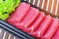 Tuna sashimi, raw fish - japanese food style Royalty Free Stock Photo