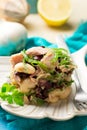 Tuna, Seaweed, and Mixed Legume Salad Royalty Free Stock Photo