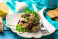 Tuna, Seaweed, and Mixed Legume Salad Royalty Free Stock Photo