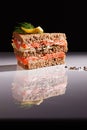 A tuna smoked salmon sandwich Royalty Free Stock Photo