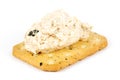 Tuna spread biscuit Royalty Free Stock Photo