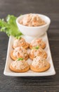 tuna spread with cracker Royalty Free Stock Photo