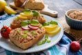 Tuna spread with red pepper and green onion