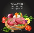 Tuna Steak Realistic Background