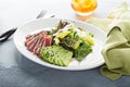 Tuna salad with sliced avocado Royalty Free Stock Photo