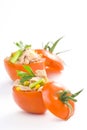 Tuna stuffed tomato celery corn soya bean Royalty Free Stock Photo