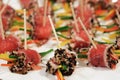 Tuna sushi appetizers Royalty Free Stock Photo