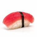 Tuna sushi nigiri isolated on white background Royalty Free Stock Photo