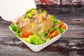 Tuna And Sweetcorn Jacket Potato Royalty Free Stock Photo