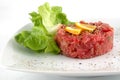 Tuna tartare isolated in white Royalty Free Stock Photo