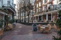 TUNBRIDGE WELLS, KENT/UK - JANUARY 4 : View of buildings in the Pantiles in Royal Tunbridge Wells Kent on January 4, 2019. Two