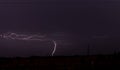 Dramatic Nighttime Lightning - Electrical Storm Royalty Free Stock Photo