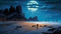 Tundra On The Beach: A Fantasy Illustration By Mike Mayhew