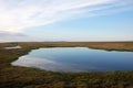 Tundra lake at arctic Island Chukotka