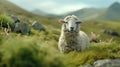 Tundra Felt Stop-motion Sheep In 4k With Hemp And Low Saturation