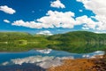 Tundra landscape and ocean in Norway