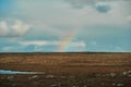 Tundra landscapes above Arctic circle in autumn season.