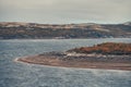 Tundra landscapes above Arctic circle in autumn season.