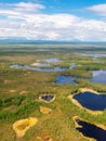 Tundra top view. Beautiful landscape, panorama