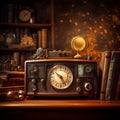 Tune In, Step Back: A Glimpse into Radio's Past Royalty Free Stock Photo