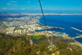 Tunektepe cableway.View from the observation deck.Antalya,Turkey.