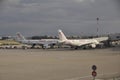 Tunesia: Tunis Air aircrafts at Tunis airport Royalty Free Stock Photo