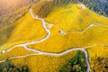 Tung Bua Tong Mexican sunflower field at Mae Hong Son Province in Thailand