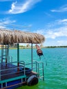 Tung Kula lake in Surin city, blue sky, Turquoise la