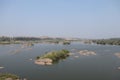 Tungabhadra River - flowing through Hampi, Karnataka - India tourism - Heritage - blue landscape