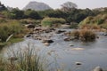 Tungabhadra River, Hampi, near Hospete, Karnataka, India Royalty Free Stock Photo