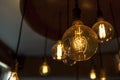 Tungsten lamps , old fashion chandelier Royalty Free Stock Photo