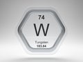 Tungsten symbol hexagon frame