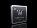 Tungsten W, element symbol from periodic table series