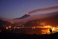 Tungurahua volcano eruption in the andes of Ecuador, ring of fire Royalty Free Stock Photo