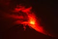 Powerful Explosion Of Tungurahua Volcano At Night Royalty Free Stock Photo