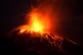 Tungurahua Volcano Powerful Night Eruption Royalty Free Stock Photo