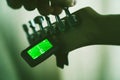 Tuning Electric Guitar With Chromatic Tuner