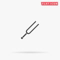 Tuning Fork flat  icon Royalty Free Stock Photo