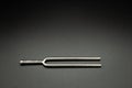 A tuning fork 440 Hz on a black background Royalty Free Stock Photo