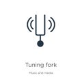 Tuning fork icon vector. Trendy flat tuning fork icon from music collection isolated on white background. Vector illustration can Royalty Free Stock Photo