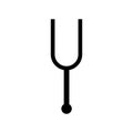Tuning fork isolated icon on white bacground Royalty Free Stock Photo