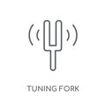 Tuning Fork linear icon. Modern outline Tuning Fork logo concept