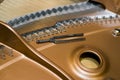 Tuning fork on a piano Royalty Free Stock Photo