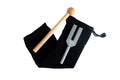 Tuning fork in sound therapy or tunning musical instruments Royalty Free Stock Photo